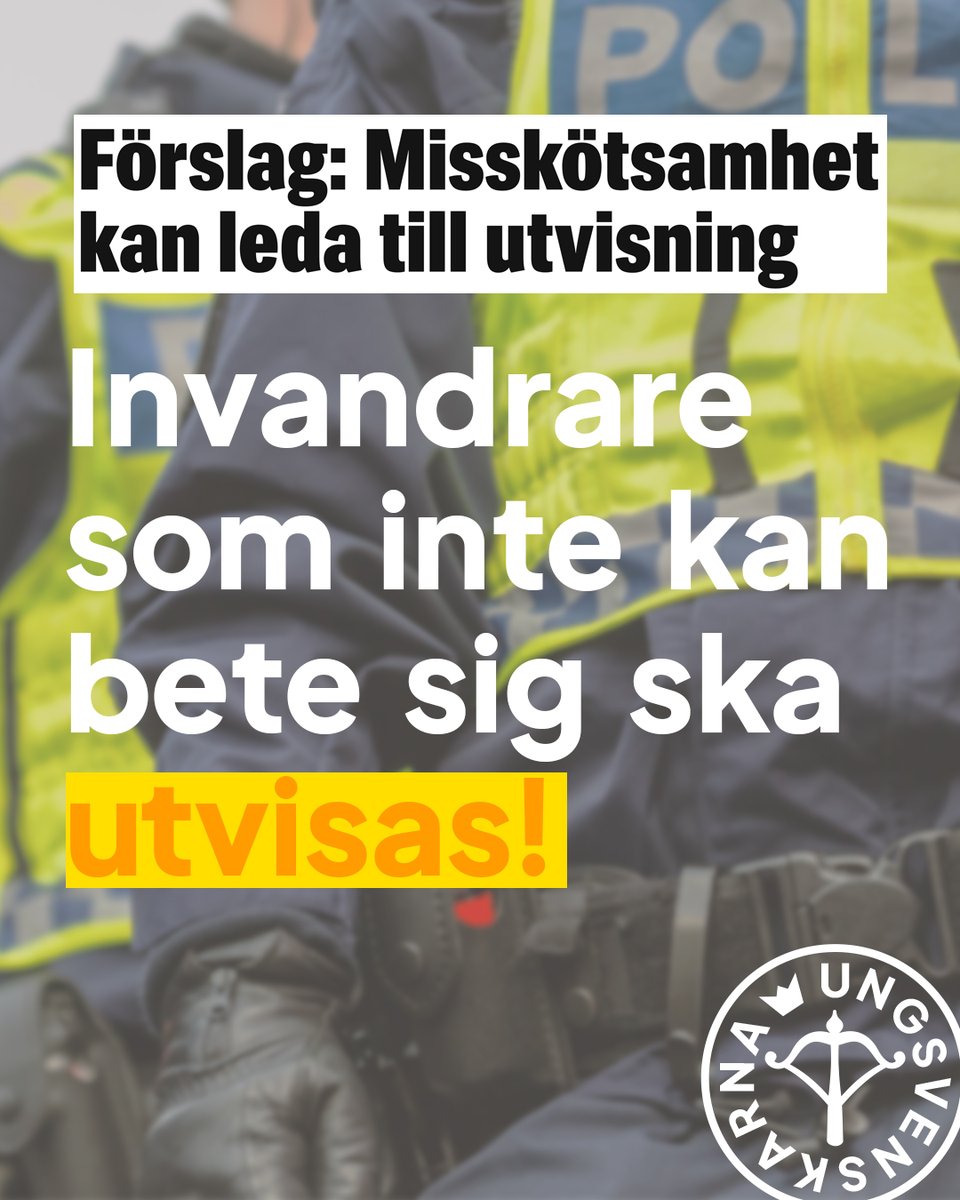 Regeringen och Sverigedemokraterna vill göra det möjligt att oftare neka eller återkalla uppehållstillstånd för utlänningar som inte följer svenska regler och lagar.

Läs mer här: instagram.com/p/DH5eyU0NqEa/