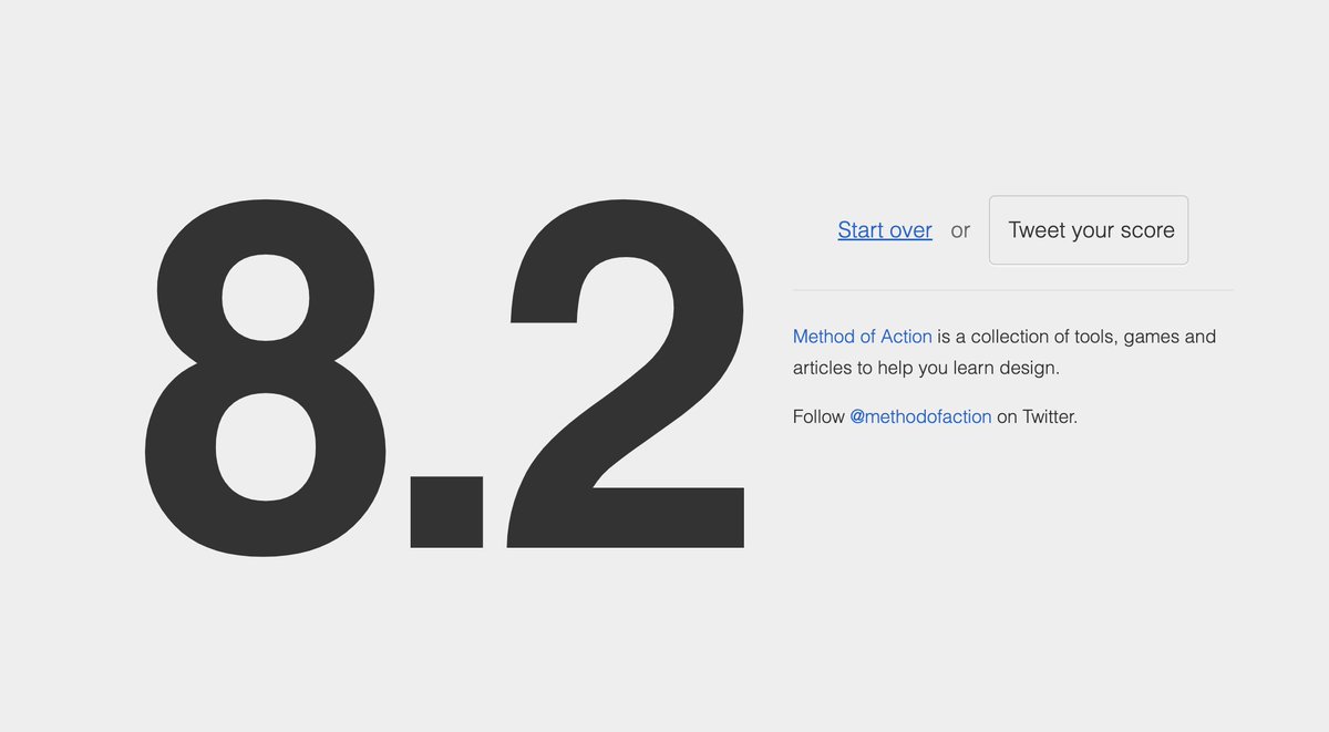 8.2/10 in Color, a color matching game  

color.method.ac
by <a href="/methodofaction/">Method of Action</a>