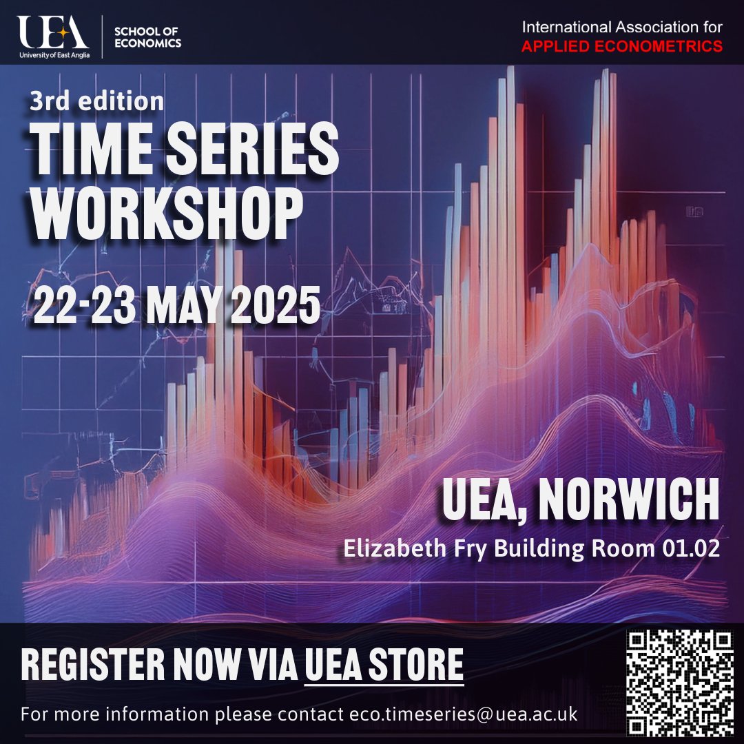 Registration is now open for the 3rd Time Series Workshop on 22-23 May!

Register now here: lnkd.in/d64Khk_s

The workshop is open to both presenters and external participants. Both presenters and non-presenters will need to register by 𝗧𝘂𝗲𝘀𝗱𝗮𝘆 𝟭𝟱 𝗔𝗽𝗿𝗶𝗹 2025.