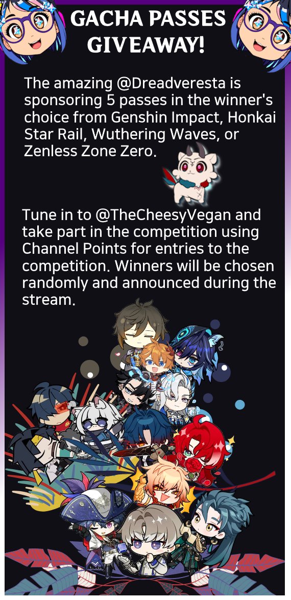 My first giveaway incoming!
Rules for Participants:
(1) You must be following both YouTube and Twitch channels;
(2) 1 entry per user per round;
(3) Only EU Server players are eligible;
Watch stream for more details &lt;3
#twitch #YouTube #Giveaway