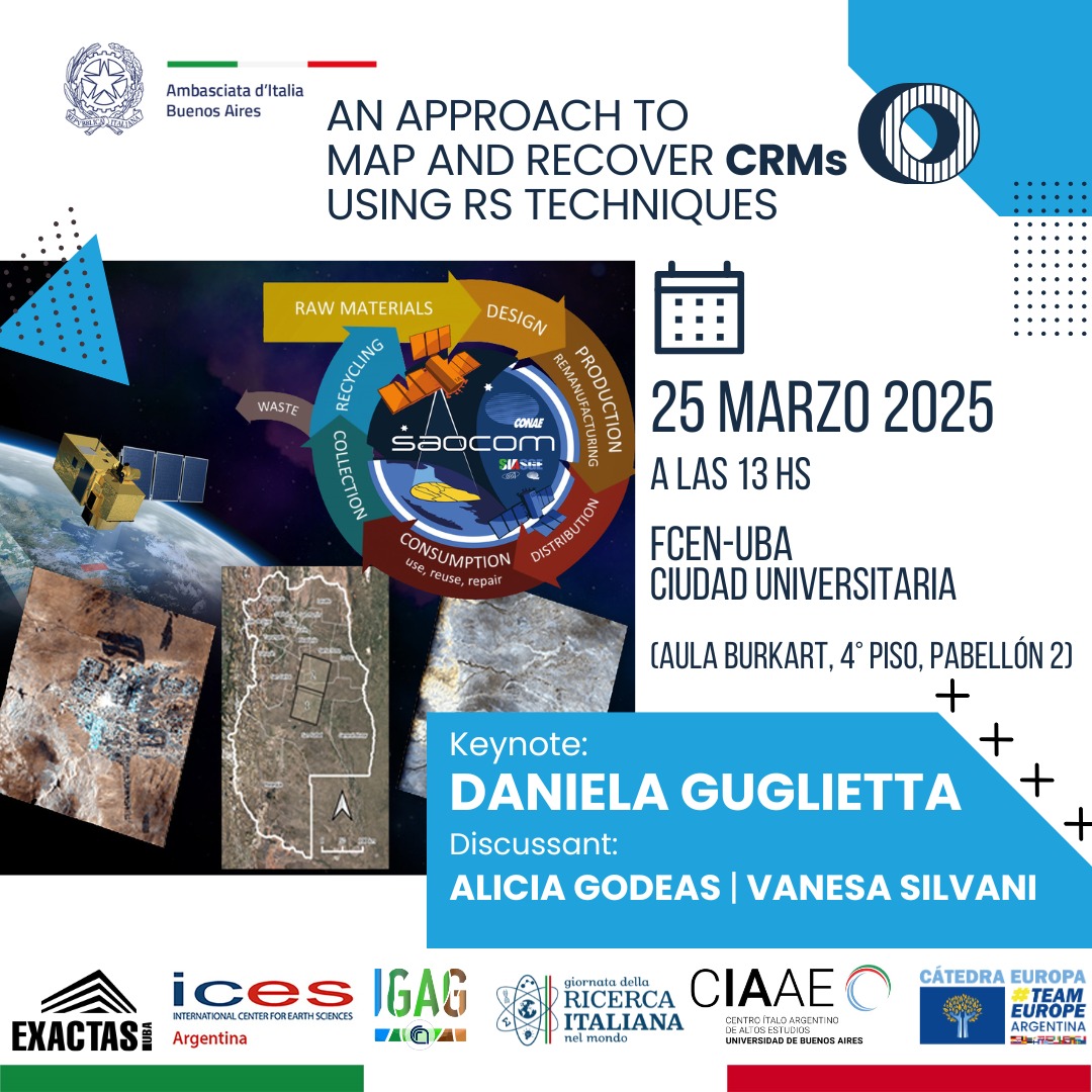 #News_igag 
#25marzo presso <a href="/UBAonline/">UBAonline</a> la dott Guglietta #cnr_igag ha tenuto la lecture "Interdisciplinary approach to map and recover critical #rawMaterials from mining residues using #remoteSensing and phytoremediation techniques"

#cnr