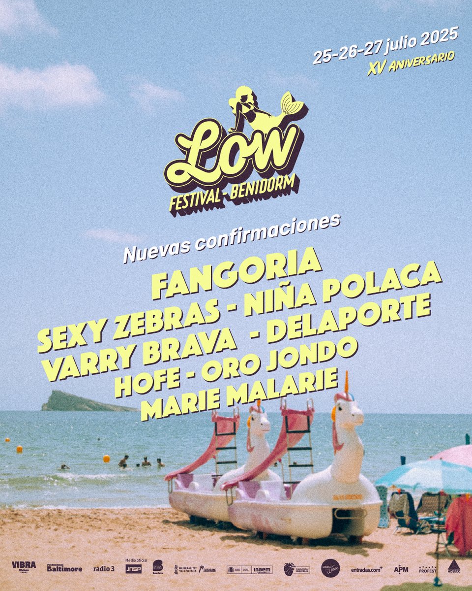 LowFestival's tweet photo. ¡✨E S P E C T A C U L A R✨! ¡Nuevas confirmaciones 🧜🏽♀️Low Festival! 🎫¡Compra YA tu abono en https://t.co/3GIcMgM7hH el domingo ⬆️suben de precio!
@FangoriaWarner @SexyZebras @NinaPolaca @varrybrava @Delaportemusic #Hofe @orojondo #MarieMalarie https://t.co/T2tiaK4flI