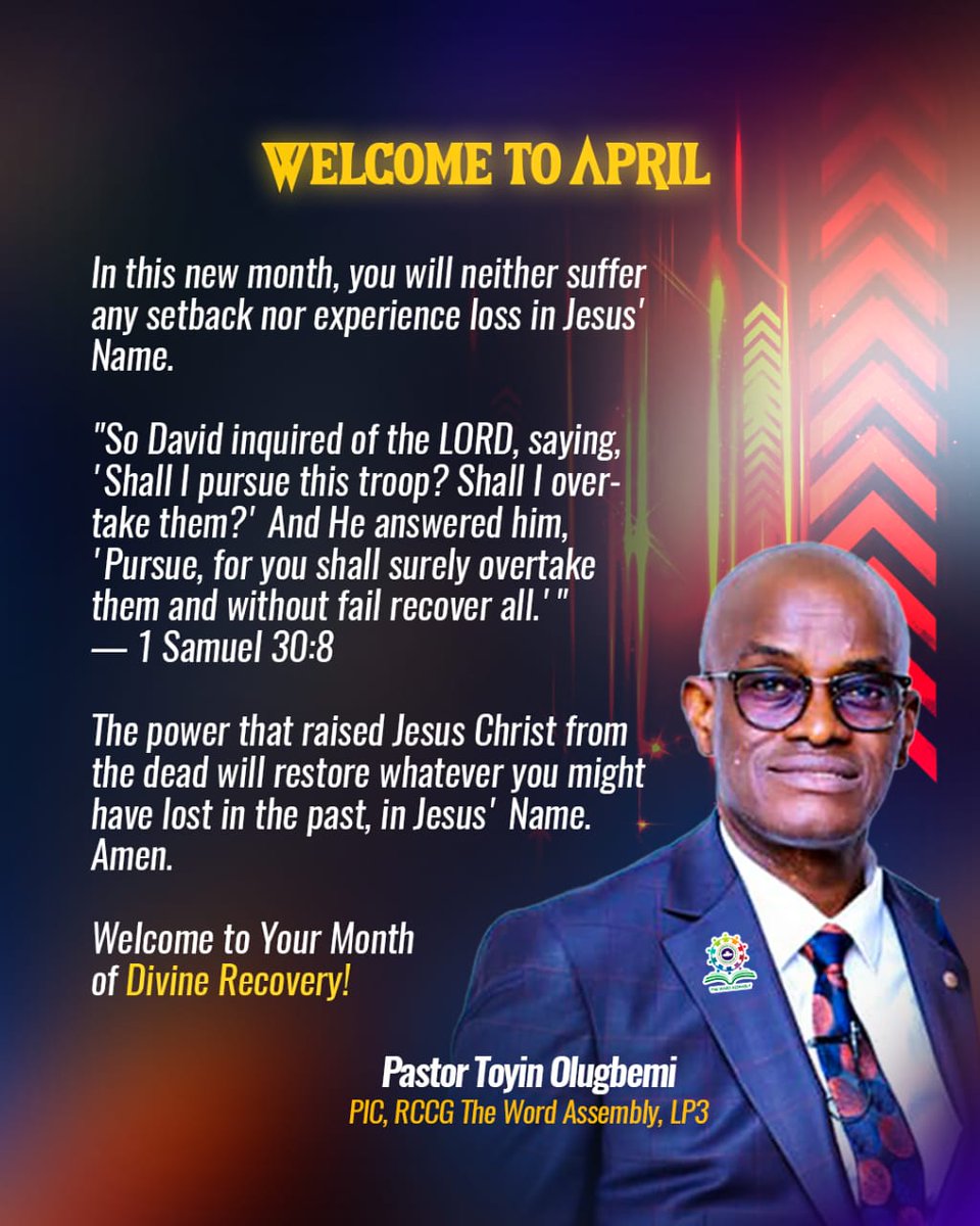 Twafestac's tweet photo. Beloved, as we step into April, we declare it a season of Divine Recovery!
Just as the iron axe head floated in 2 Kings 6:1-7, what seemed lost and impossible shall be restored by the power of God. 
Jesus is the same yesterday, today and forever (Hebrew 13:8).

#DivineRecovery https://t.co/tt63wOCVjG