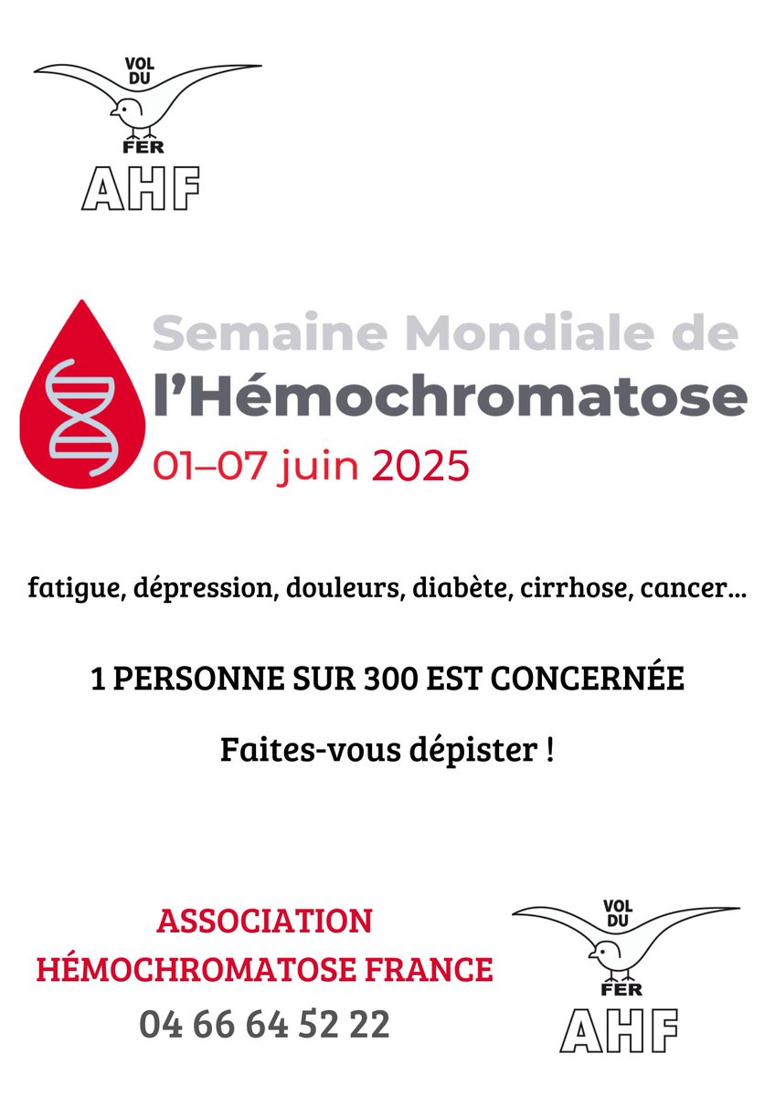 HEMOCHROMATOSEF's tweet photo. #hémochromatose #semainemondiale #dépistage #santé #fer https://t.co/0FzevtLn8a