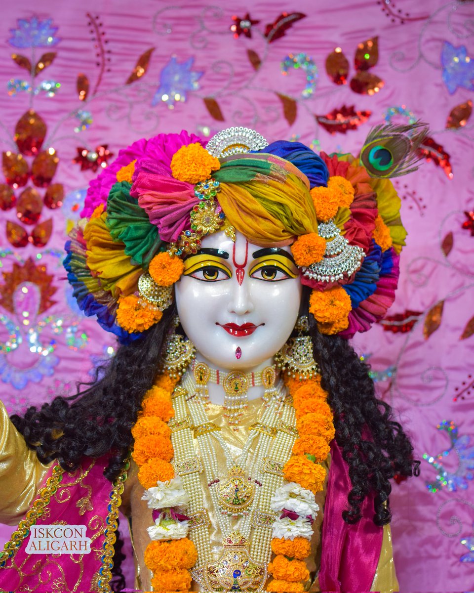 IskconAligarh's tweet photo. Darshan of Sri Nitai Mayapur chandra, Sri Arjun Varshney Krishna (01/04/2025). https://t.co/Wtcd9GLmha