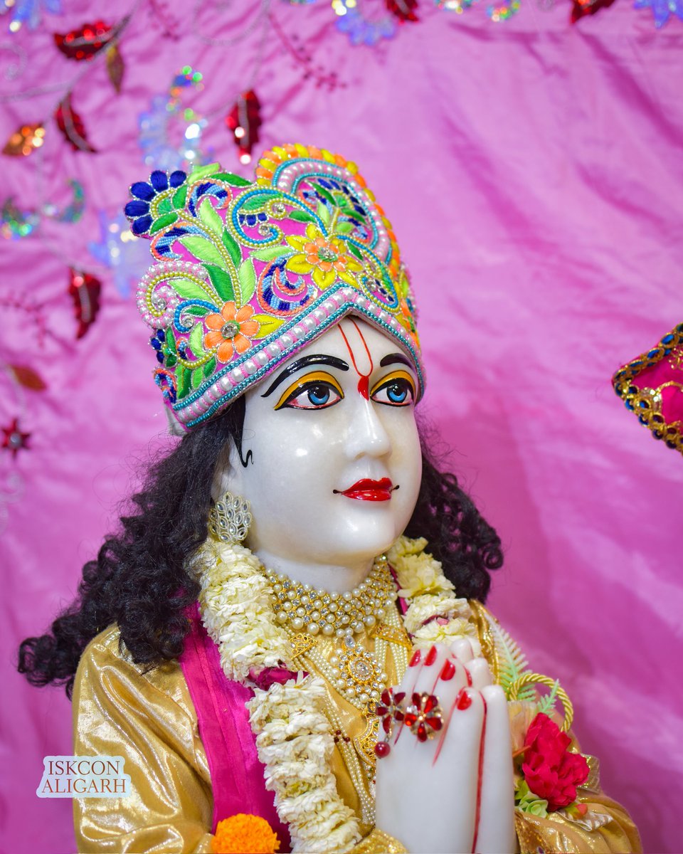 IskconAligarh's tweet photo. Darshan of Sri Nitai Mayapur chandra, Sri Arjun Varshney Krishna (01/04/2025). https://t.co/Wtcd9GLmha