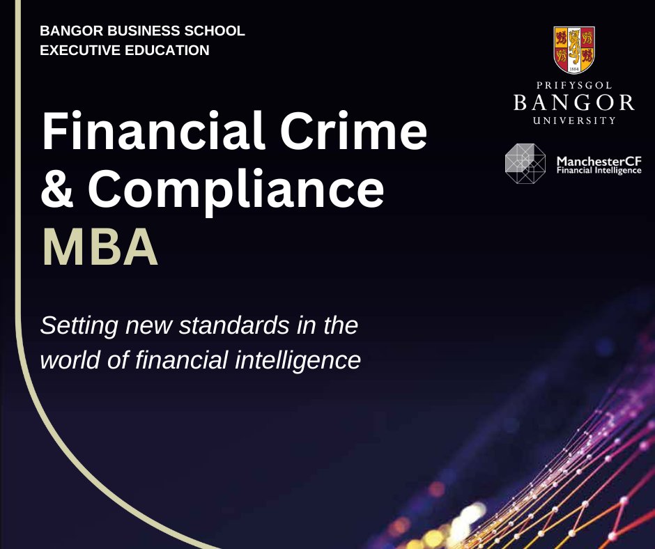 The Financial Crime &amp; Compliance MBA aims to equip compliance professionals &amp; investigators with the necessary tools to combat AML, counter financing of terrorism &amp; proliferation financing.

Learn more bit.ly/3IZrHon

#FinCrime #AML #compliance #careerdevlopment #MBA