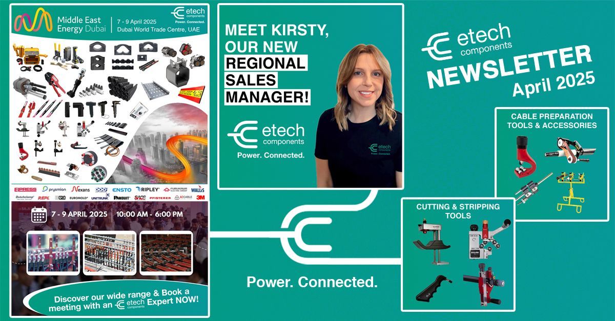 ETechComponents's tweet image. 𝐄-𝐓𝐄𝐂𝐇'𝐒 𝐀𝐏𝐑𝐈𝐋 𝟐𝟎𝟐𝟓 𝐍𝐄𝐖𝐒𝐋𝐄𝐓𝐓𝐄𝐑 📰 We welcome Kirsty Harris to the team, get set for @meenergydubai &amp;amp; showcase our top-tier #CableTools for cutting, stripping &amp;amp; preparation. Read more 👉 linkedin.com/pulse/new-hire…