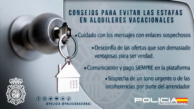 🤔¿Planeando tus #vacaciones?

👀Ojo con los #alquileres 

Te dejamos estos #consejos para que evites caer en una #estafa ⬇️