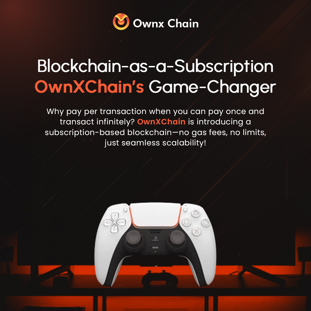ownxchain's tweet image. Experience unlimited blockchain interactions with OwnXChain’s innovative subscription model, designed for seamless transactions at zero extra cost.

#OwnXChain #BlockchainSubscription #FutureofTransactions #NoGasFees