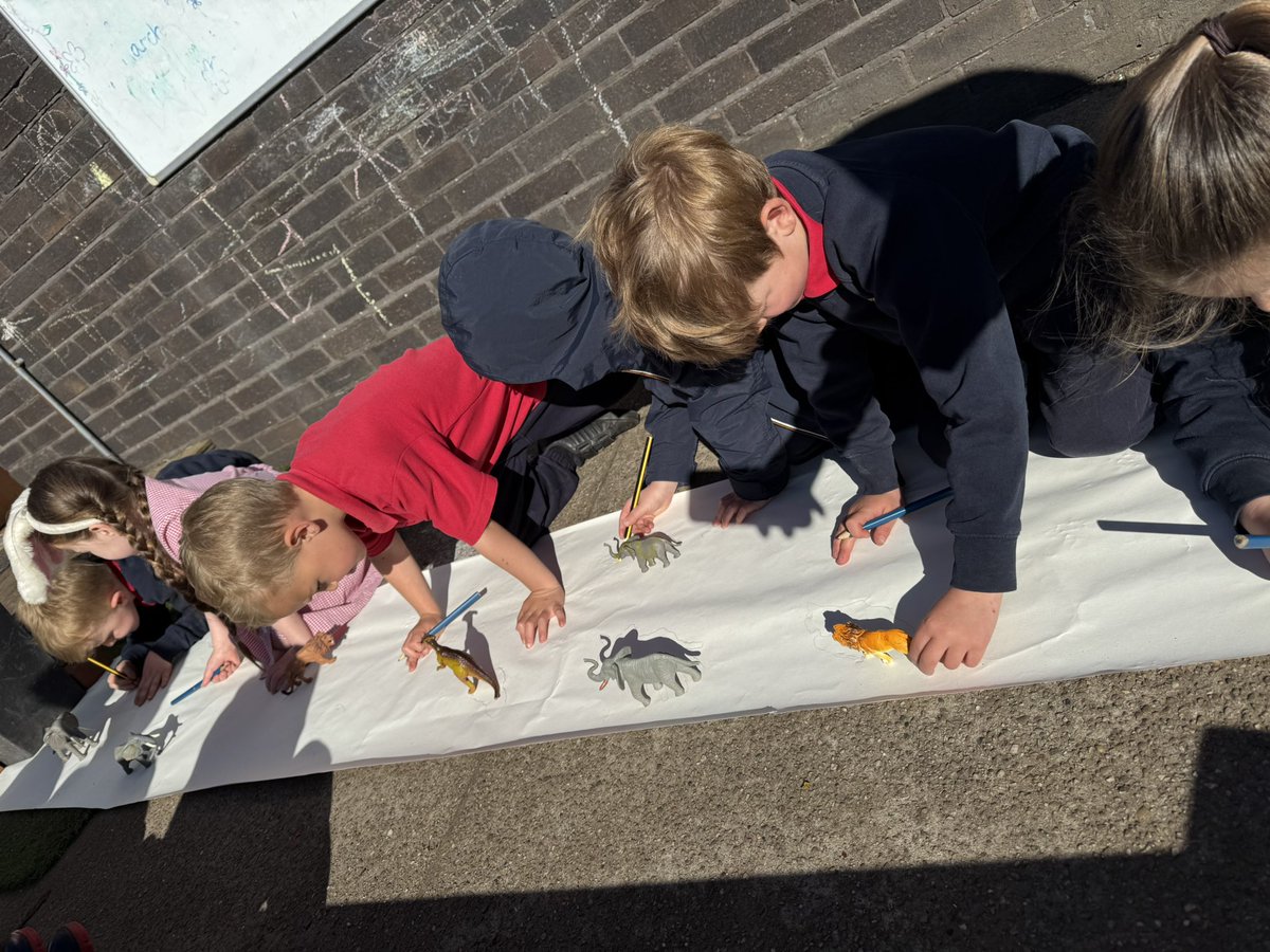 recepredgate's tweet image. Reception have really enjoyed discussing shadows this morning. We then decided to have a go at some shadow drawing! ✍️ 🐆 🦁 #RCPART @Redgate_Primary
