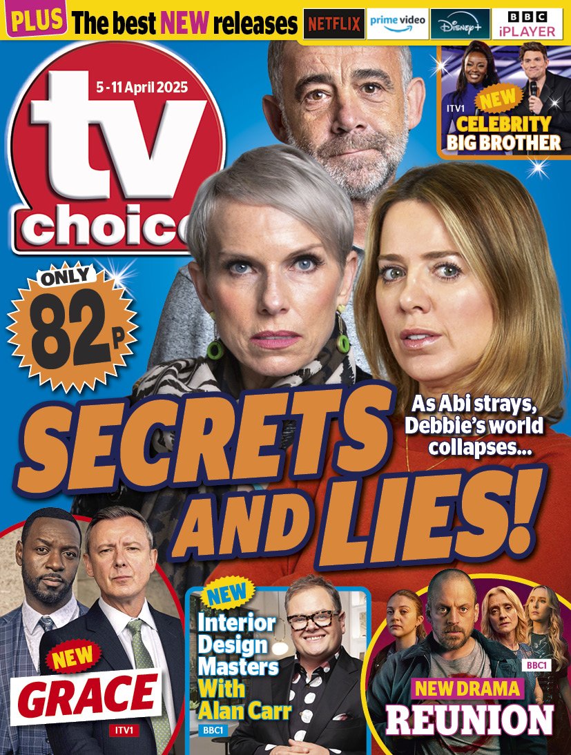 Our new issue is out now! Coronation Street is on the cover, and as Abi strays, Debbie's world collapses. Plus: new Celebrity Big Brother, Grace, Interior Design Masters With Alan Carr and new drama Reunion. Enjoy!