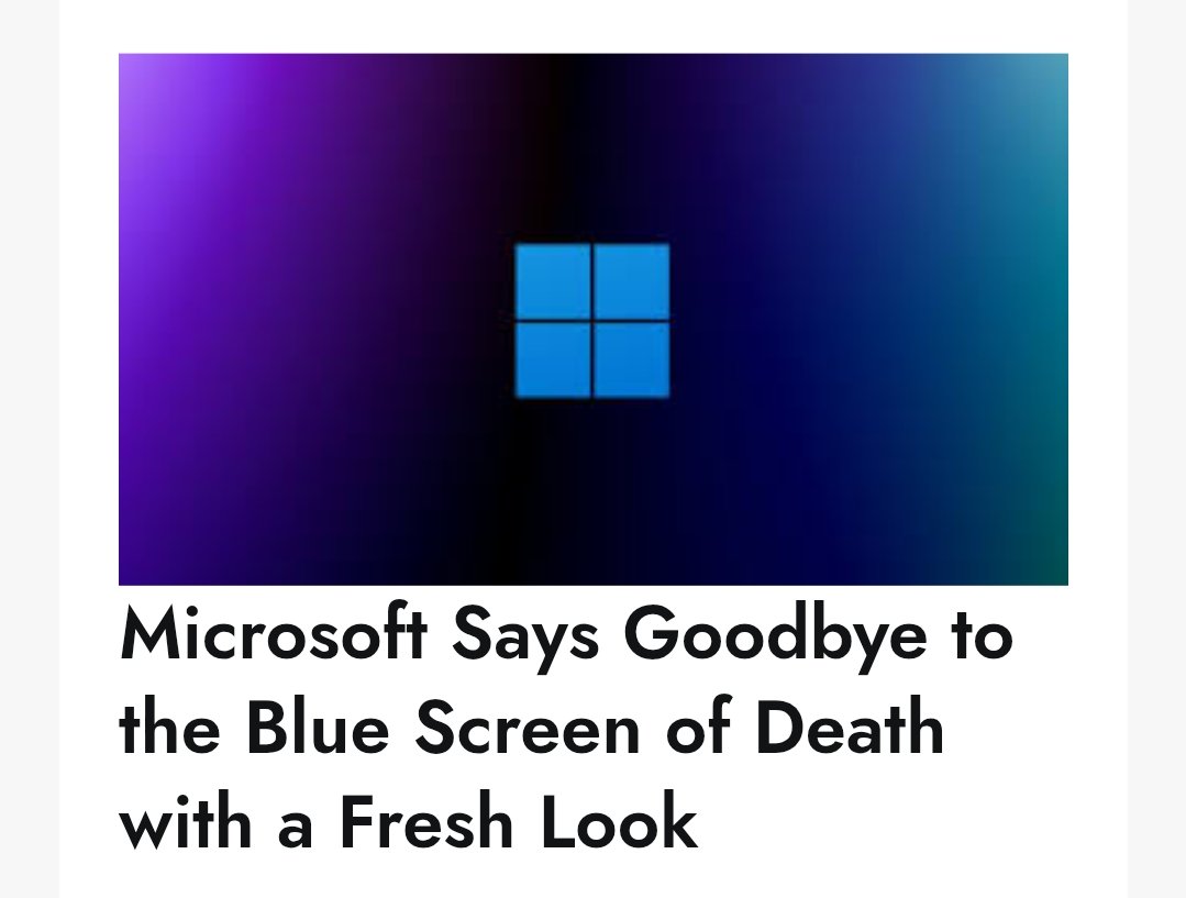 ITmatters_in's tweet photo. The famous Blue Screen of Death of Microsoft, known as BSOD, is getting a makeover.ย
Read the full news here: https://t.co/Mt4XAdzg3z
@Microsoft
#microsoft #bsod #errorscreen #windows11 #technews #itmatterss https://t.co/qOWjeGJmVr