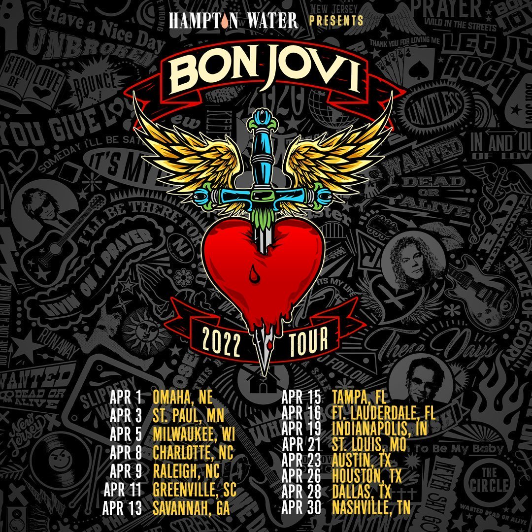 Today in Jovi History

3 years ago today, April 1, 2022, <a href="/BonJovi/">Bon Jovi</a> began their 2022 Tour

The tour would visit 15 cities across America before concluding on April 30 in Nashville

#BonJovi