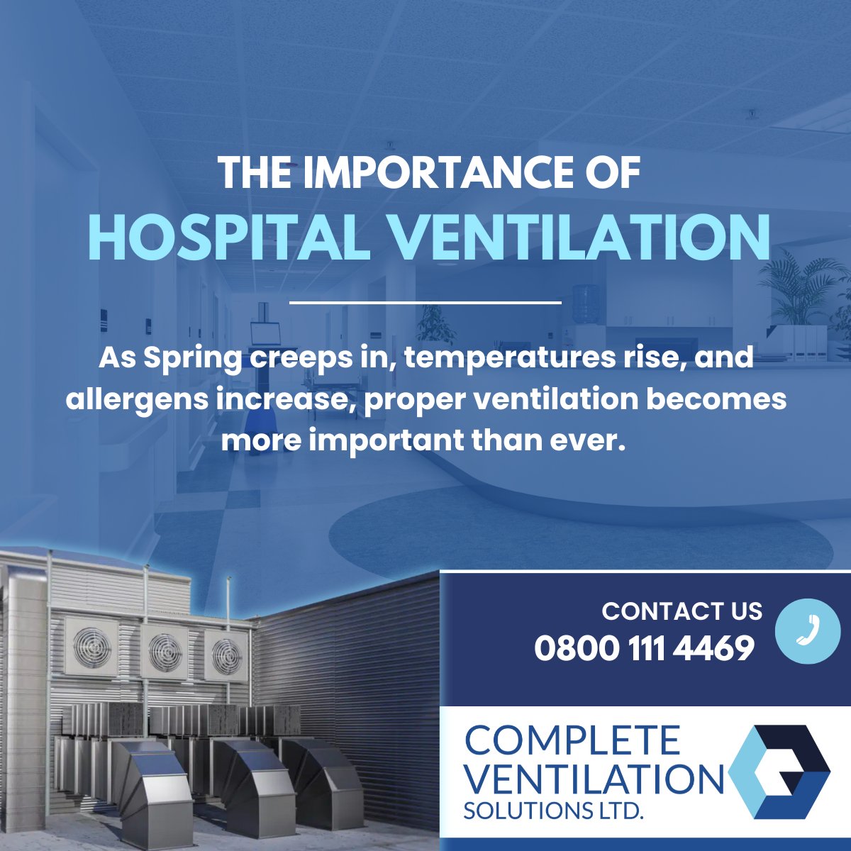 CVS_Limited's tweet image. In hospitals, where airborne bacteria can be a risk, high-performance ventilation plays a vital role in infection control. In workplaces and homes, it keeps the air fresh, ensuring comfort and well-being as the seasons change.

completeventsolutions.co.uk

#CVSLtd #ventilation