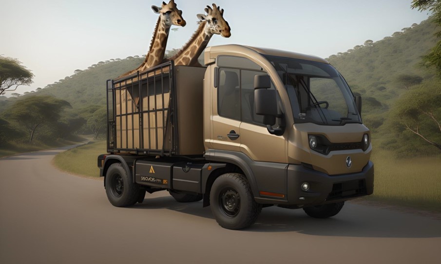 Après plusieurs mois de recherche et développement, nous sommes fiers de vous présenter le dernier prototype de notre bureau d'études : le G4 équipé d'une cage spécialement conçue pour le transport des animaux lourds des parcs animaliers !