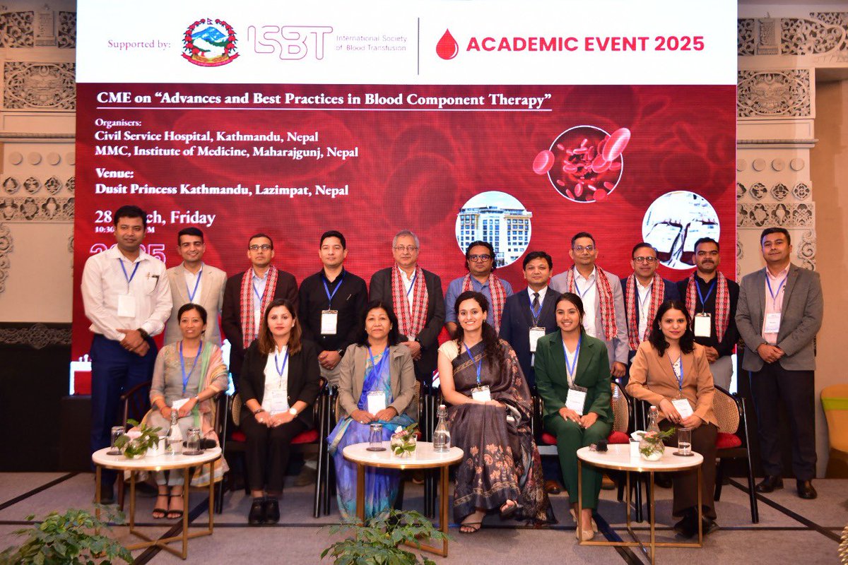 Dr.Yashaswi Dhiman (@yashasw44197430) on Twitter photo Glad to be invited as a Speaker at CME on "Advances and Best Practices in Blood Component Therapy" in Nepal. It was an honor to share the podium with my own teachers & mentors <a href="/ISBTCO/">ISBT Central Office</a> <a href="/drgpatidar/">Dr.Gopal Patidar</a> <a href="/arorasatyam12/">Satyam Arora MD | CABP</a> <a href="/DrVijayKumawat1/">Dr. Vijay Kumawat</a>#ISBTCLINICAL Thankyou Dr Basanta Khatiwada. Glad to be invited as a Speaker at CME on "Advances and Best Practices in Blood Component Therapy" in Nepal. It was an honor to share the podium with my own teachers & mentors <a href="/ISBTCO/">ISBT Central Office</a> <a href="/drgpatidar/">Dr.Gopal Patidar</a> <a href="/arorasatyam12/">Satyam Arora MD | CABP</a> <a href="/DrVijayKumawat1/">Dr. Vijay Kumawat</a>#ISBTCLINICAL Thankyou Dr Basanta Khatiwada.