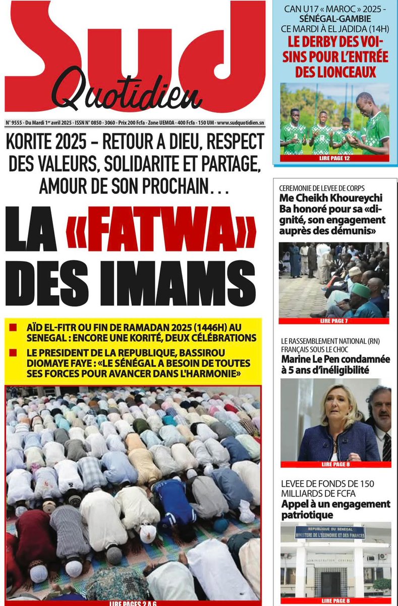 Mo_Njaay's tweet photo. #Sénégal,#SudQuotidien,#RewmiQuotidien,#Subateel,#TribuneSport https://t.co/YJ0jZ4wUVM