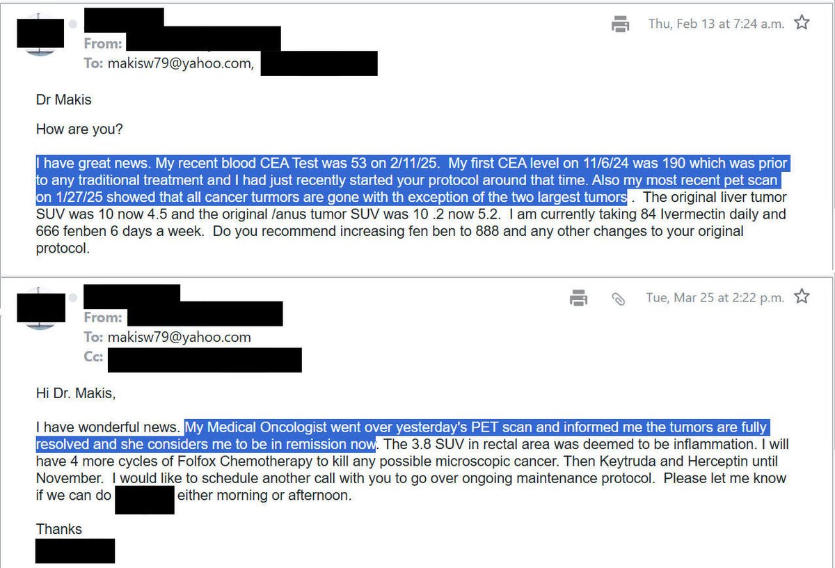 MakisMedicine's tweet image. NEW ARTICLE: IVERMECTIN and FENBENDAZOLE Testimonial - 77 year old woman with Stage 4 Anorectal Neuroendocrine Small Cell Cancer Carcinoma with liver and bone metastases becomes Cancer Free after 5 months!

Another incredible success story! 😃

77 year old woman (USA) was…