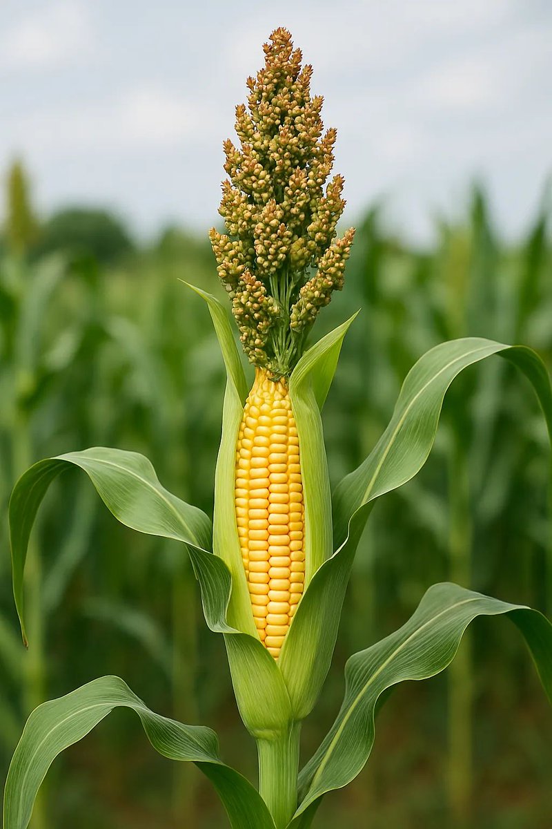 INCREDIBLE! 💡 

Just like the unusual cross between a donkey 🫏  and a zebra 🦓  that I was lucky enough to discover a few years ago in African savannah.

Scientists have successfully created an interspecific cross between corn 🌽  and sorghum 🌾

Long live science! 🧬