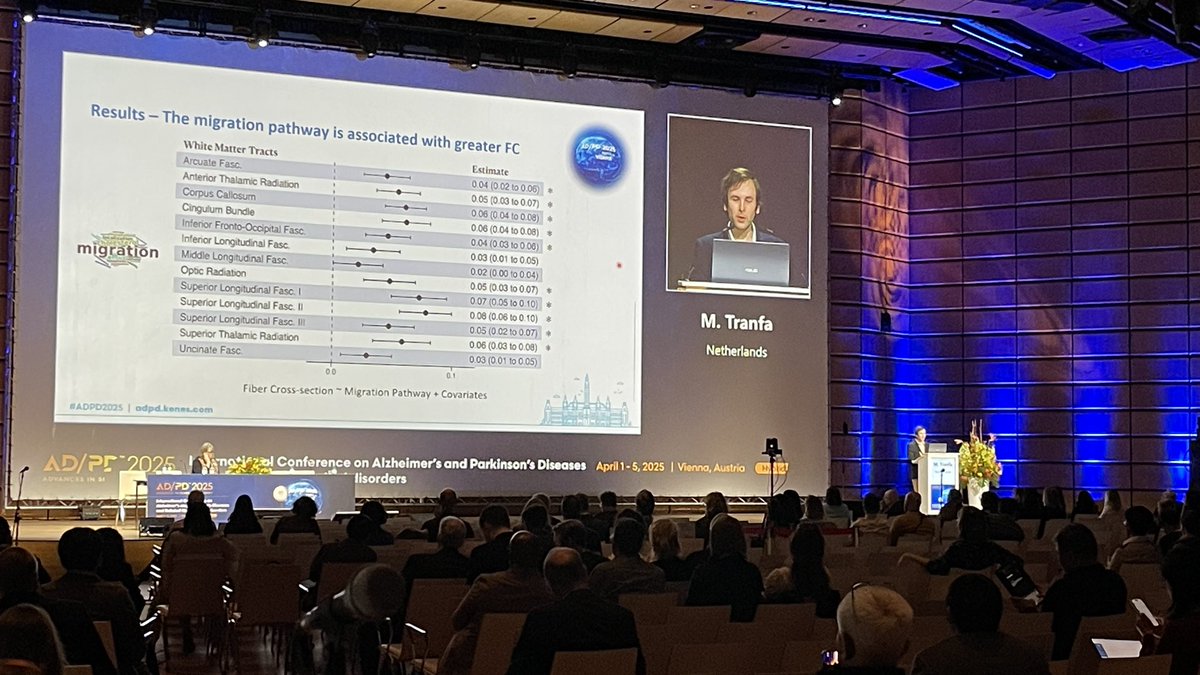 Polygenic risk for AD influences WM integrity both directly and via AD pathology-dependent mechanisms, suggesting that distinct biological processes are activated by AD pathology to drive white matter alterations.

More on WHITE MATTER ALTERATIONS AND MRI in Hall A #ADPD2025