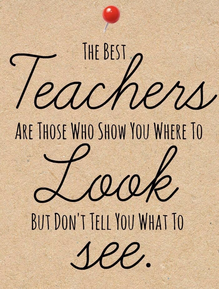 The best teachers are those who show you where to look, but don’t tell you what to see 

#education #teachers