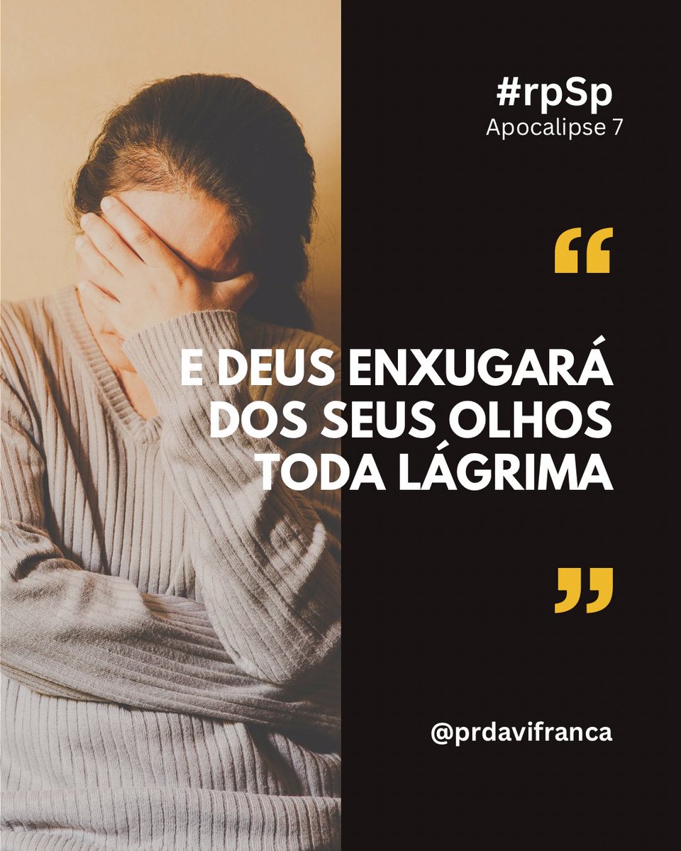 Davi França (@prdavifranca) on Twitter photo #rpSp | Apocalipse 7
Não há palavras para descrever a alegria de viver num mundo onde não vamos mais sofrer! Tudo que podemos falar é que lá não vamos mais chorar!
#Fé #esperança #EuVou #Bíblia #Jesus <a href="/iasd/">Adventistas Brasil</a> <a href="/AdventistasBaSe/">Adventistas Bahia Sergipe</a> #rpSp | Apocalipse 7
Não há palavras para descrever a alegria de viver num mundo onde não vamos mais sofrer! Tudo que podemos falar é que lá não vamos mais chorar!
#Fé #esperança #EuVou #Bíblia #Jesus <a href="/iasd/">Adventistas Brasil</a> <a href="/AdventistasBaSe/">Adventistas Bahia Sergipe</a>