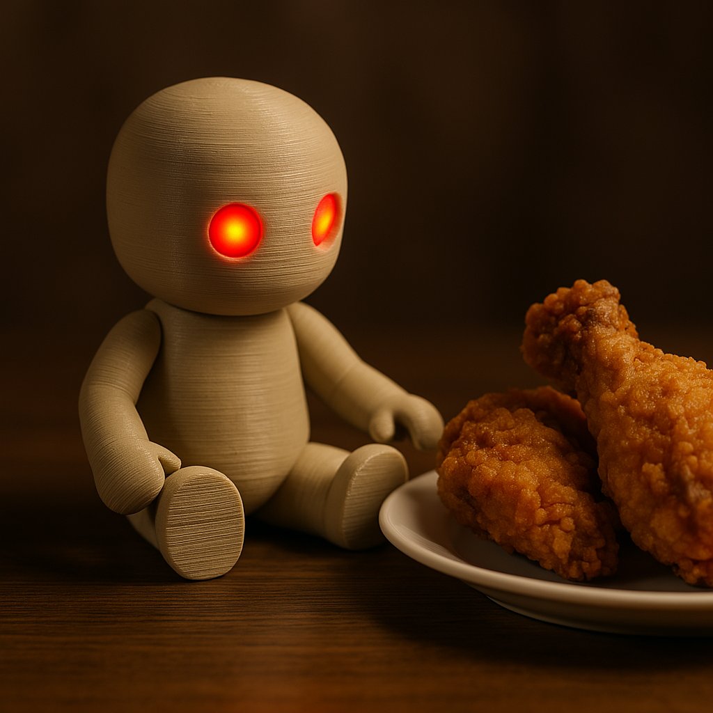 PRINTED_IN's tweet photo. Bro…
My 3D-printed figurine just asked if we could get fried chicken tonight.
I didn’t even give it a mouth.
#AprilFools #WhatIsHappening #3DPrinted https://t.co/57q42vKNQd