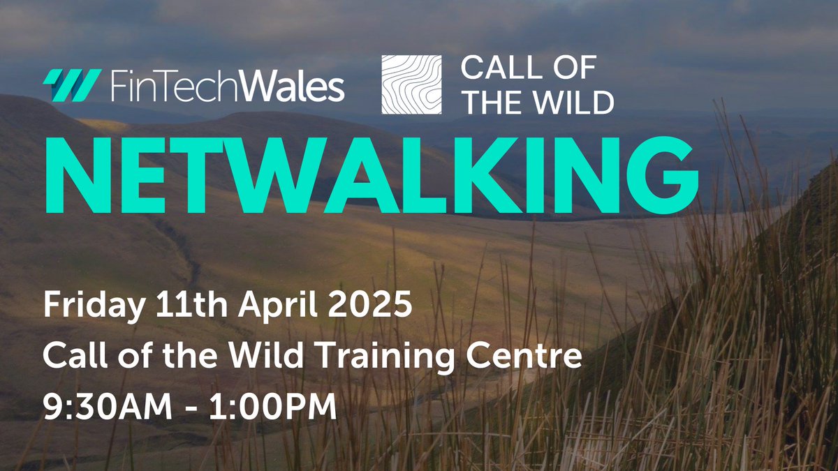 FinTech Wales (@walesfintech) on Twitter photo 🥾 We are delighted to confirm the leadership session for the Netwalking with <a href="/callwildleader/">Call of the Wild</a> Call of the Wild event will be "Safe, Seen, and Successful: Building a Thriving Hybrid Culture", delivered by Dr Barrie Kennard.
🎟️ Last few tickets remaining: fintechwales.org/events/fintech… 🥾 We are delighted to confirm the leadership session for the Netwalking with <a href="/callwildleader/">Call of the Wild</a> Call of the Wild event will be "Safe, Seen, and Successful: Building a Thriving Hybrid Culture", delivered by Dr Barrie Kennard.
🎟️ Last few tickets remaining: fintechwales.org/events/fintech…