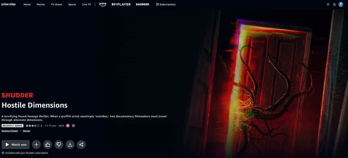 Insanely proud that our mad no budget sci-fi horror is now on <a href="/Shudder_UK/">Shudder UK</a> and <a href="/ShudderANZ/">Shudder ANZ</a>!

🚪🐼🟡📹

Made with the support of some of the most wonderful people I know, it means the world that we're finding an audience 🖤