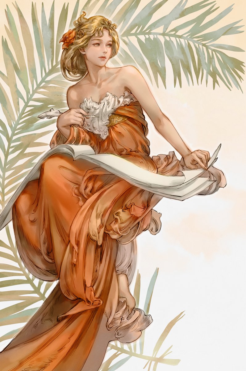 알폰스 무하 참고 습작😗