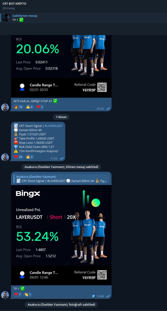 CRT TRADE BOT

4. Gün

Arkadaşlar 4. günümüzde LAYER sinyali ile 1 işlemde daha başarılı sonuç aldık.

Katılım formunu CRT telegram duyuru bölümüne bıraktım.

Herkese bol kazançlar diliyorum.