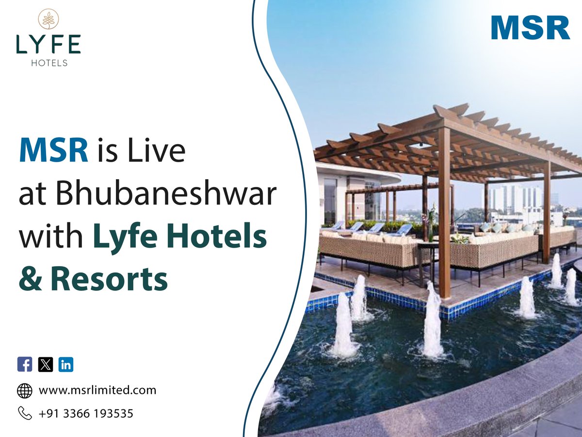 msritsolution's tweet image. We are extremely proud to announce that MSR&apos;s Interactive TV Solution is now live at Lyfe Hotels &amp;amp; Resorts, Bhubaneshwar (Odisha).
To know more,
Visit our website: msrlimited.com
#bhubaneshwar #livesite #GuestTV #hoteltechnology #MSR