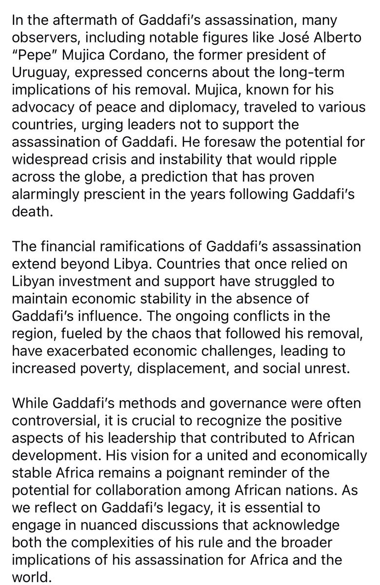 mr_bawuah_21's tweet photo. Title: The Legacy of Muammar Gaddafi: A Controversial Hero for Africa 

By: Richmond Nana Bawuah 
Political Historian https://t.co/J7TH1IGSTK