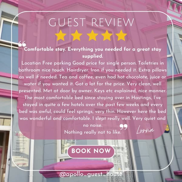 The_Apollo_GH's tweet photo. ⭐️ Testimonial Tuesday ⭐️
An 8 out of 10 from Lorna &amp; an Airbnb review from Jessica ⭐️
•
•
•
#review #reviews #hotelreview #customerreview #guestreview #feedback #customerfeedback #happycustomer #happycustomers #happyguest #happyguests #customerexperience https://t.co/clnzXYUIXM