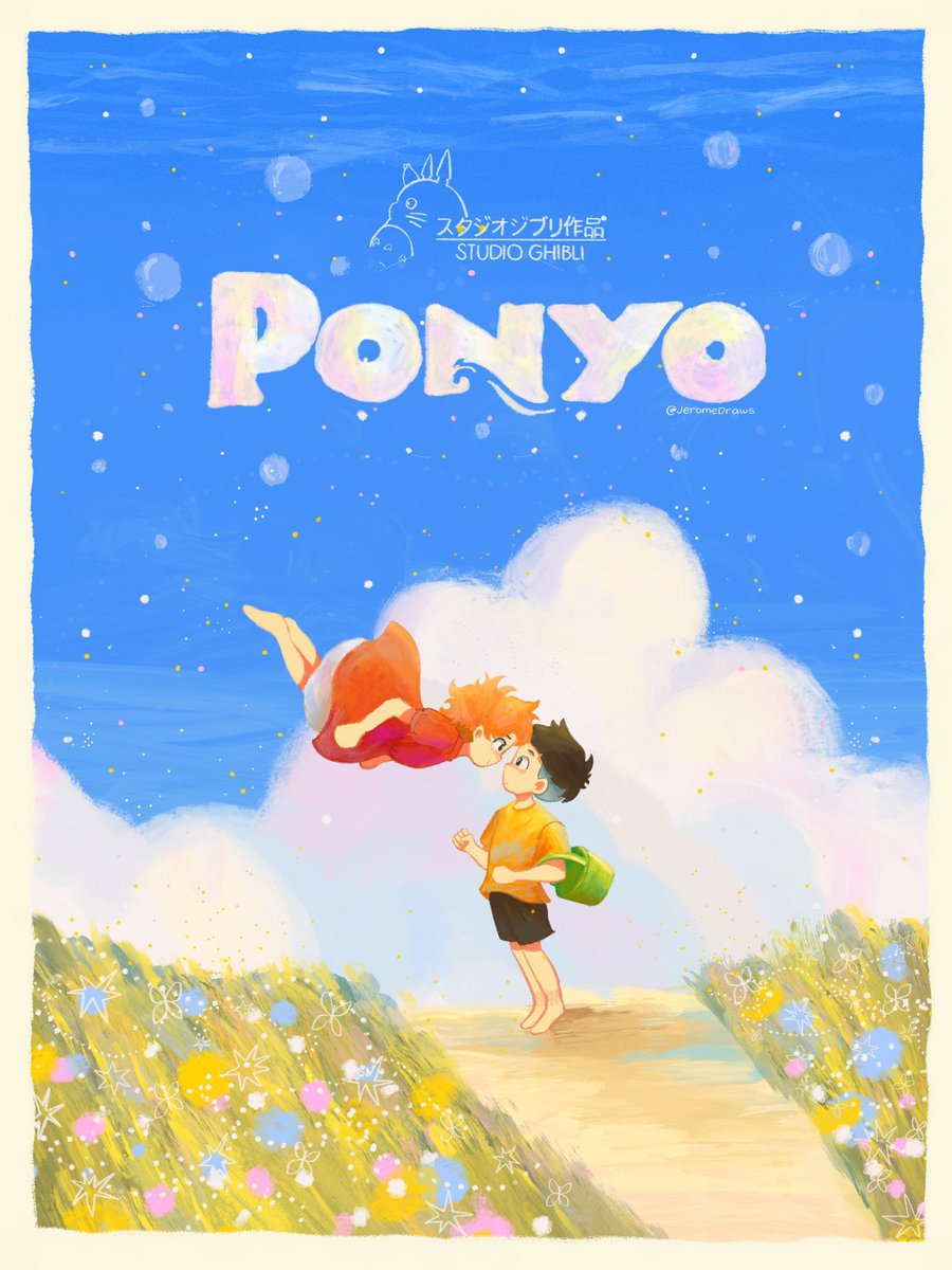 studio ghibli fanart without ai 🐠⭐️🌊🪣