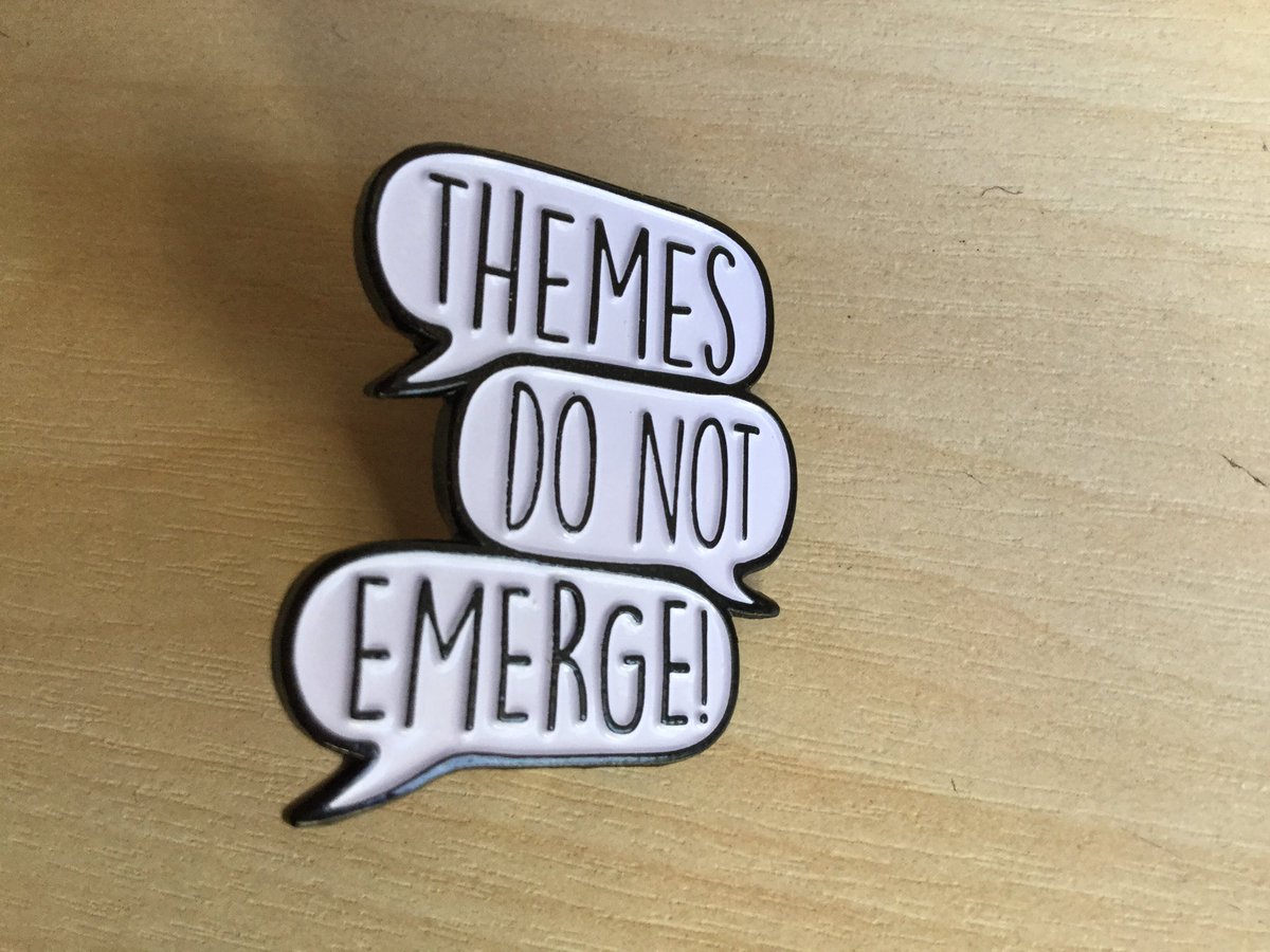 I'm desperately looking for a 'themes do not emerge' badge. Can anyone help?  <a href="/ginnybraun/">#KeepMasking prof virginia braun 💉💉💉💉💉</a>
