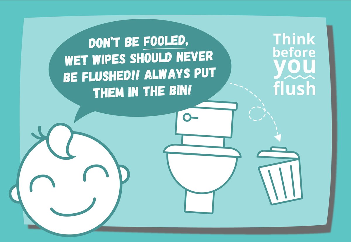 🤡 Don’t be fooled today! Wipes should NEVER be flushed, always put them in the bin! 🚮 #ThinkB4UFlush@irishwater