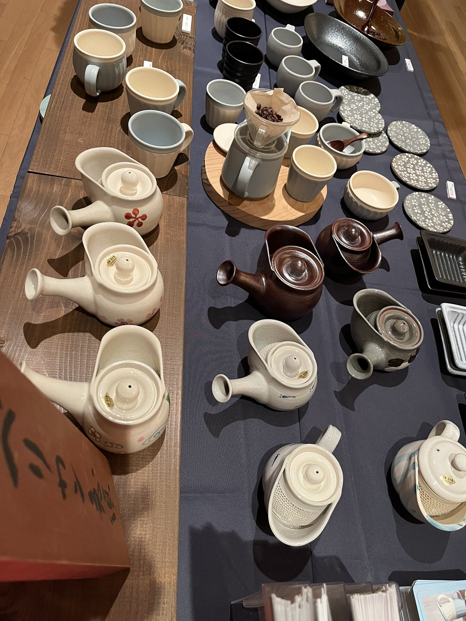 手作り黒陶茶器六点セット 黒茶家セット(盃2個付)[クロヂョカセット（サカズキ2コツキ