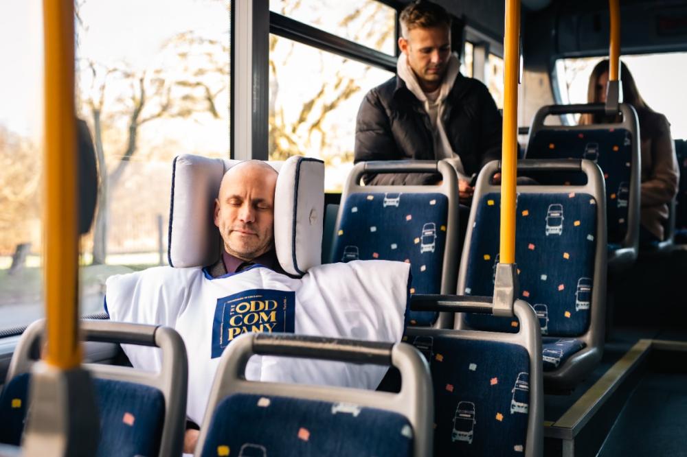 Tubes &amp; buses ranked the lowest on The Odd Company's Napability Index, so we knew something had to be done. Introducing the City Napper – ft. a cushioned headrest &amp; quilted poncho to help you catch extra sleep on the go

Spotted on the Number 1 bus, CNET, The Mirror &amp; more!
