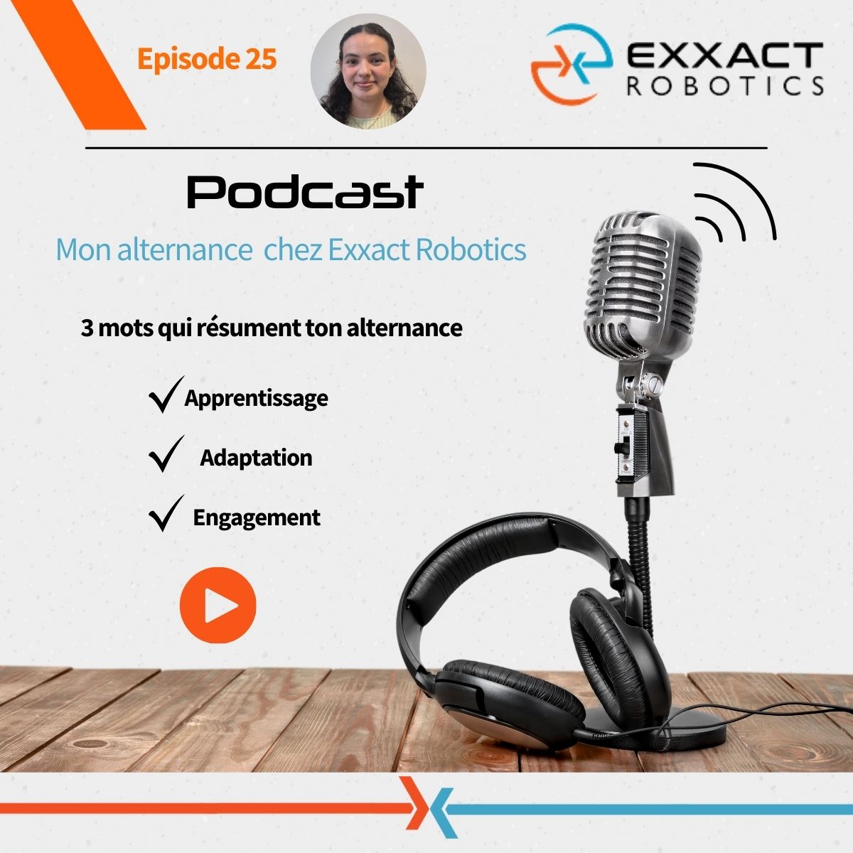 ExxactR's tweet image. [#MonAlternanceChezExxactRobotics] Podcast alerte !🎙️
Nouhaila Mokhtatif alternante #IAVision chez @ExxactR , se prête au jeu de l&apos;interview !
Pour écouter ce podcast👇:
exxact-robotics.com/podcast/mon-al…
#data #AgroData #PodcastLife #Life@ExxactRobotics #job #alternance