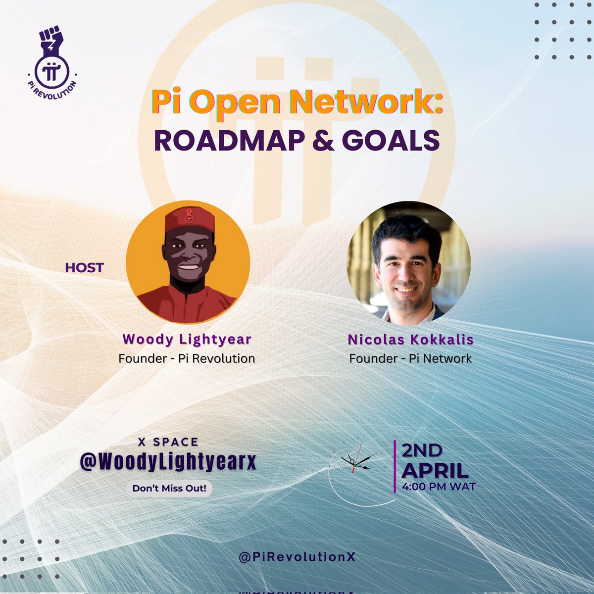 Woody Lightyear 𝛑 (@woodylightyearx) on Twitter photo 🚨 Pi Open Network: Roadmap & Goals
The moment we've all been waiting for. The first ever live X space with $Pi Network founder, Nicolas Kokkalis <a href="/nkokkalis/">Nicolas Kokkalis</a>
Set your reminder now. Don't miss out.
👇
x.com/i/spaces/1gqxv… 🚨 Pi Open Network: Roadmap & Goals
The moment we've all been waiting for. The first ever live X space with $Pi Network founder, Nicolas Kokkalis <a href="/nkokkalis/">Nicolas Kokkalis</a>
Set your reminder now. Don't miss out.
👇
x.com/i/spaces/1gqxv…