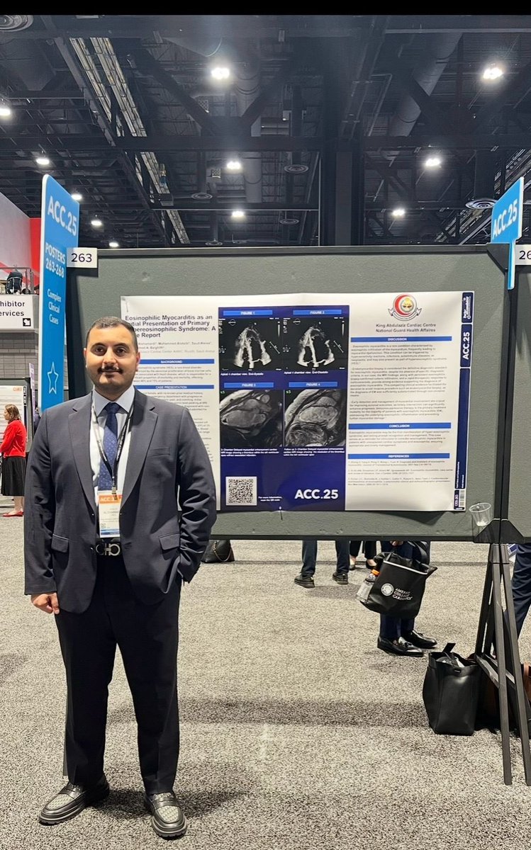 MBalghith's tweet image. Congratulations to our Cardiology fellows ( four presentations in ACC 2025 in Chicago:USA )
Proud of our National Guard Fellows
KACC ( Riyadh, Saudi Arabia
➡️👍🏻🇸🇦🇺🇸👍🏻)
✳️مبروك لاطباء زماله القلب في الحرس الوطني تمثيله للمملكة العربية السعودية وتقديمهم اربع اوراق بحث علميه لهذي…