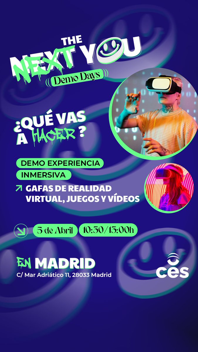 🎥¿Te imaginas grabando tu podcast en vivo? 🎙️ ¿Pinchando como un DJ? 🎧 ¿O creando tu propio show? 🎬 ¡Hazlo realidad!

📍THE NEXT YOU DEMO DAYS
🗓️ 5 de abril | 10:30-13:00
📍 Escuela CES
🔗 LINK thenextyou.escuelaces.com/demo-days-even… 
#CESRevolucionaMadrid #TheNextYou