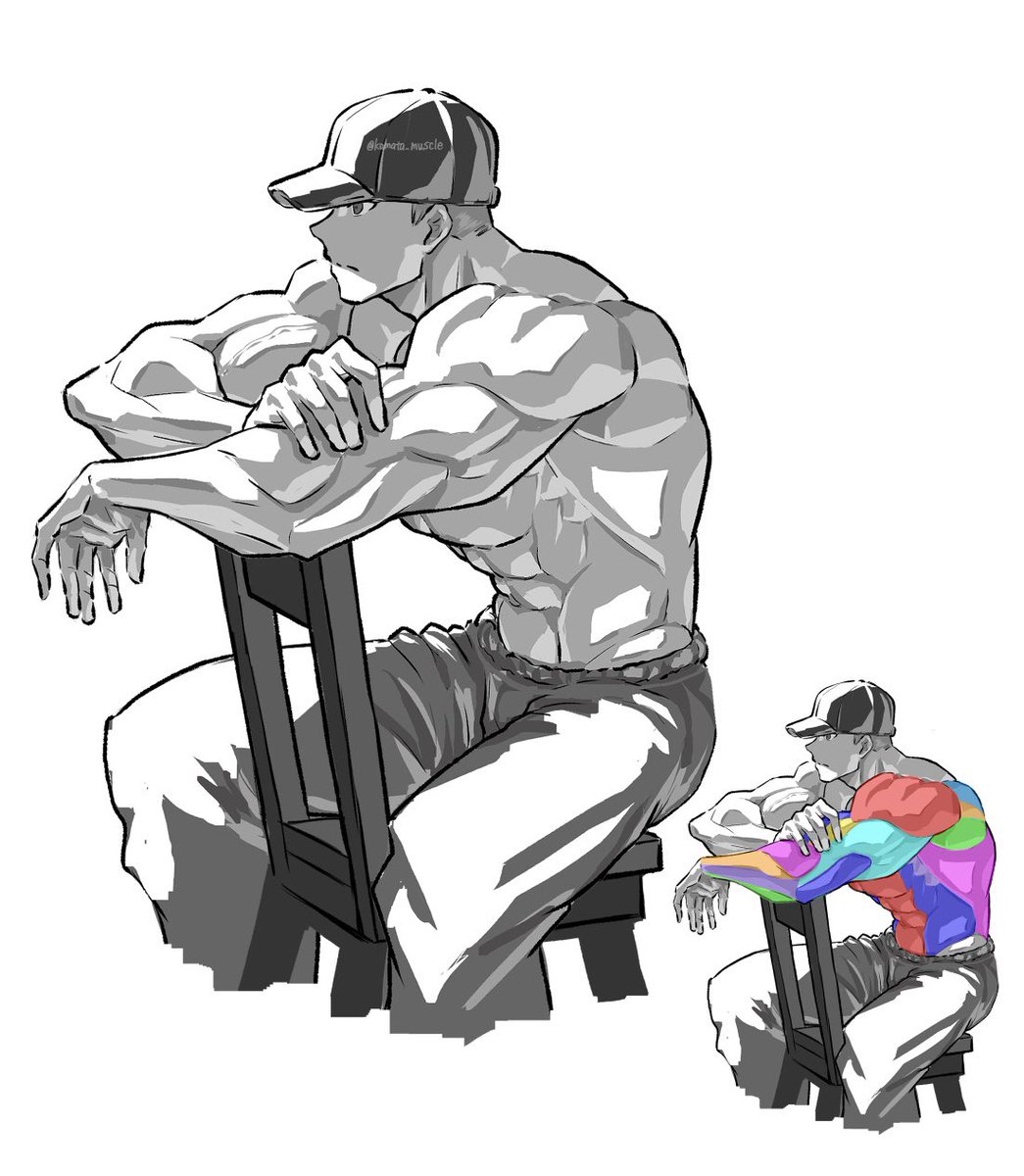 横から見る広背筋のラインが好き