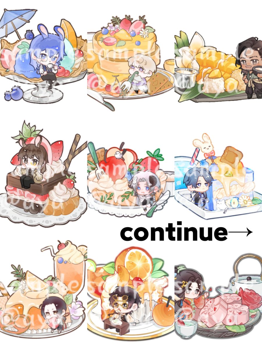 nimaseeee's tweet photo. Small dessert and chibi combination manuscript display！#vgen https://t.co/8Ylk60Y4wx