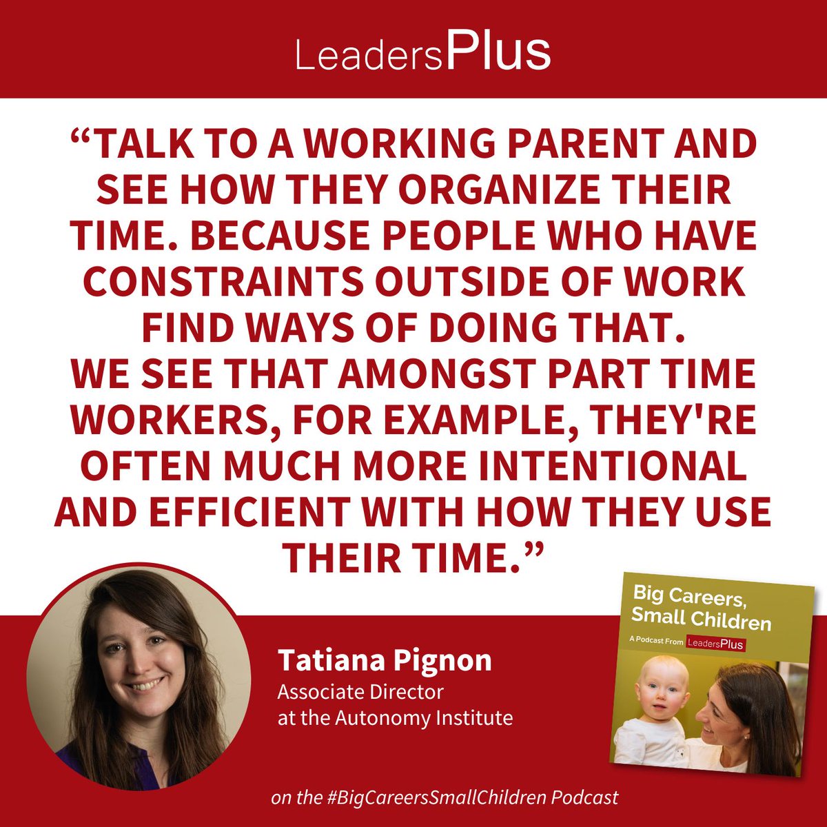 Our Associate Director <a href="/tatianapignon/">Tatiana Pignon</a> joined the <a href="/Leaders_Plus/">Leaders Plus</a> podcast to talk all things #4DayWeek implementation 📈 

From lessons on culture and leadership, to equity and inclusion, the discussion was wide-ranging – and added to with real-world experience from @nadia_bunyan at
