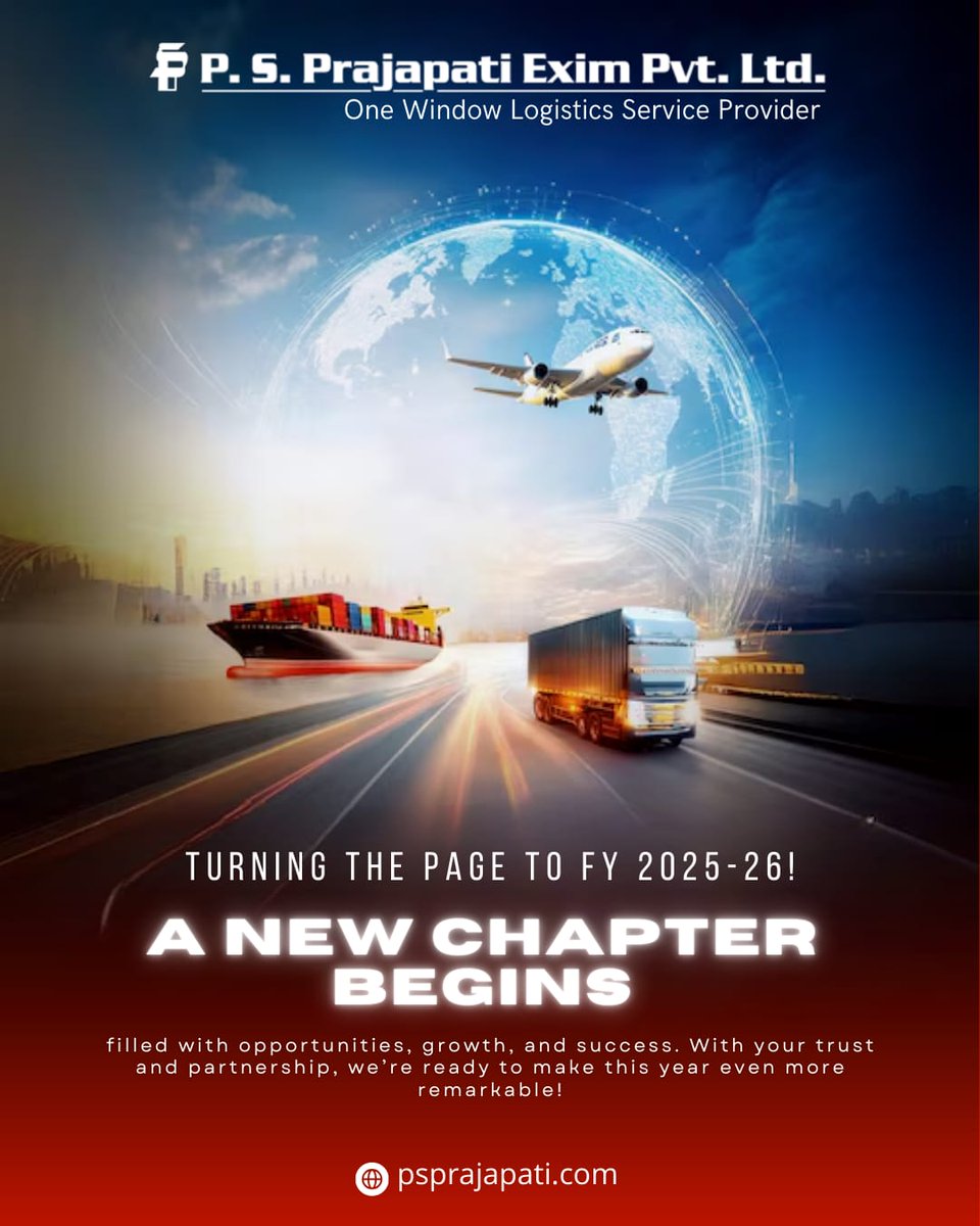 SPrajapati49952's tweet image. New Year, New Milestones! Excited for another year of growth, seamless logistics, and stronger partnerships. Let&apos;s make FY 2024-25 a year to remember!

#PSPrajapati #NewMilestones  #PSPrajapatiGroup  #PSPrajapatiExim #PSP