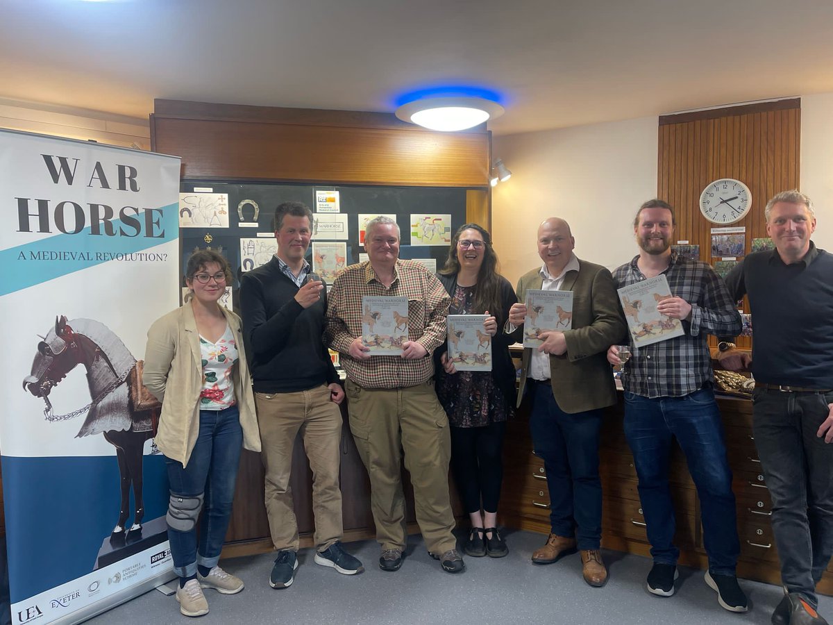 Exeter Archaeology (@uofearchaeology) on Twitter photo Last week saw celebrations as the <a href="/AHRC_Warhorse/">Medieval Warhorse</a> book was launched! This major project involved manuscript and imagery research, zooarchaeology (including isotopes, GMM & DNA), studies of horse armour and equipment, and landscape studies. Congratulations to the authors! Last week saw celebrations as the <a href="/AHRC_Warhorse/">Medieval Warhorse</a> book was launched! This major project involved manuscript and imagery research, zooarchaeology (including isotopes, GMM & DNA), studies of horse armour and equipment, and landscape studies. Congratulations to the authors!