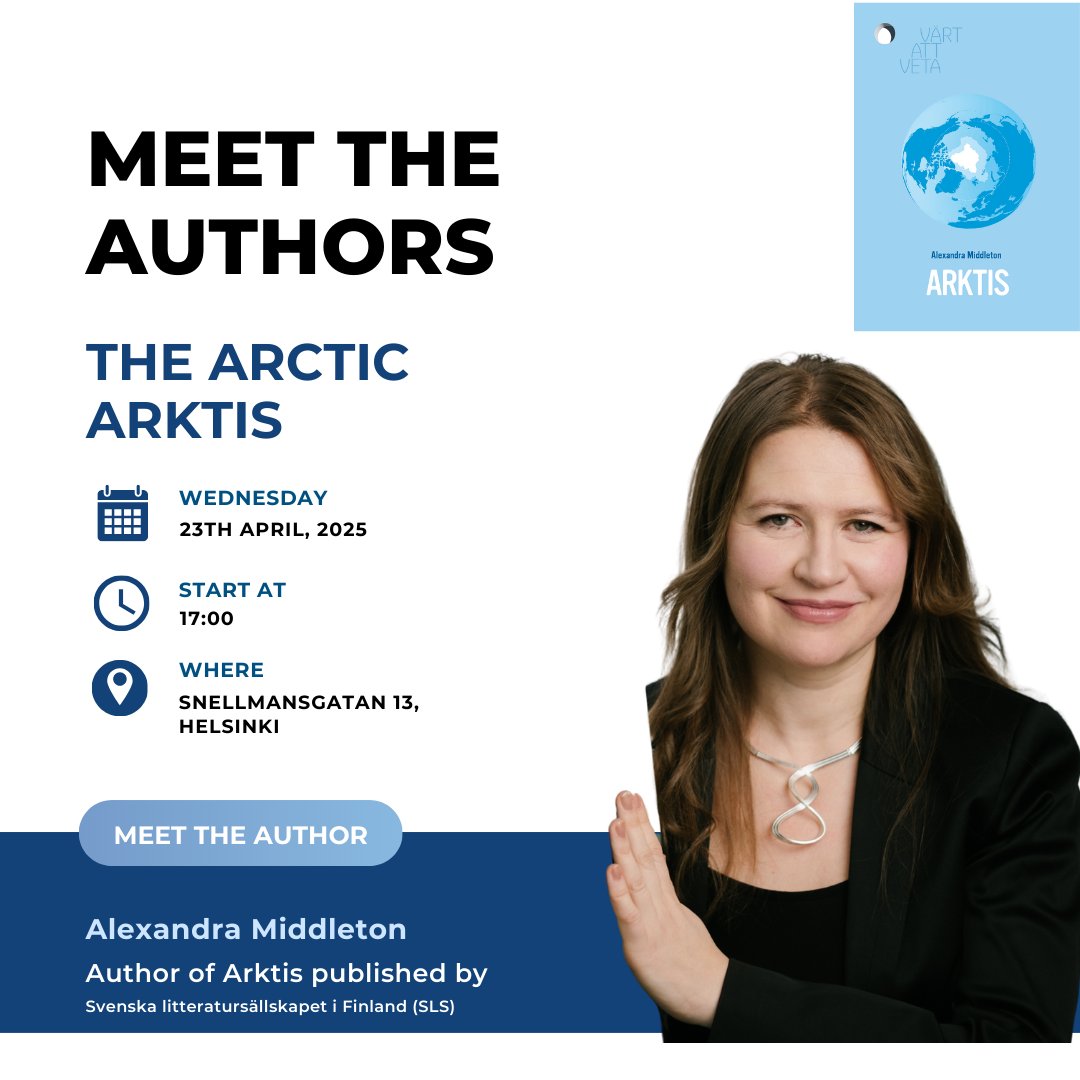 Alexandra Middleton (@arcticsense) on Twitter photo Exciting news! ๐ข๐ป ๐๐ฝ๐ฟ๐ถ๐น ๐ฎ๐ฏ, I will speak about my upcoming book "๐๐ฟ๐ธ๐๐ถ๐" at "๐๐๐๐ต๐ผ๐ฟ ๐๐ผ๐ณ๐ณ๐ฒ๐ฒ ๐ฎ๐ ๐ฆ๐๐ฆ" in Helsinkiโan evening dedicated to thought-provoking new books on the Arctic, history, philosophy, and storytelling. #arctic Exciting news! ๐ข๐ป ๐๐ฝ๐ฟ๐ถ๐น ๐ฎ๐ฏ, I will speak about my upcoming book "๐๐ฟ๐ธ๐๐ถ๐" at "๐๐๐๐ต๐ผ๐ฟ ๐๐ผ๐ณ๐ณ๐ฒ๐ฒ ๐ฎ๐ ๐ฆ๐๐ฆ" in Helsinkiโan evening dedicated to thought-provoking new books on the Arctic, history, philosophy, and storytelling. #arctic